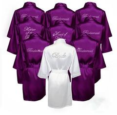 Personalized Bling Robes for the bridal party, Mother of Bride or other family members 