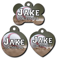 Personalized Baseball Pet Tag for Dogs and Cats