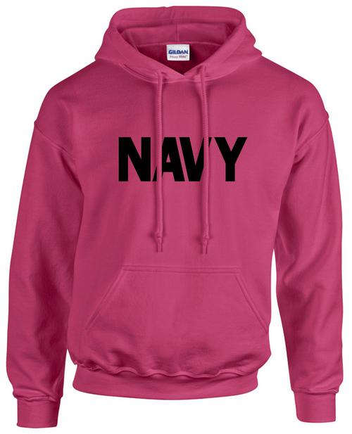 New! Pink US Navy Hooded Sweatshirt - Teamlogo.com | Custom Imprint and ...