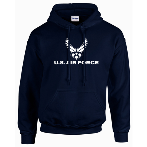 US Air Force Navy Blue Hooded Pullover Sweatshirt