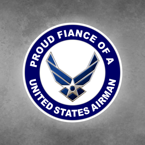 Proud Fiance of a United States Airman Car Vehicle Magnet