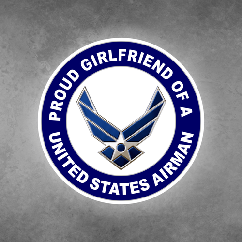 Proud Girlfriend of a United States Airman Car Vehicle Magnet