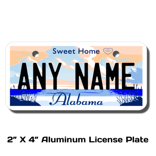 Personalized Alabama 2 X 4 License Plate 