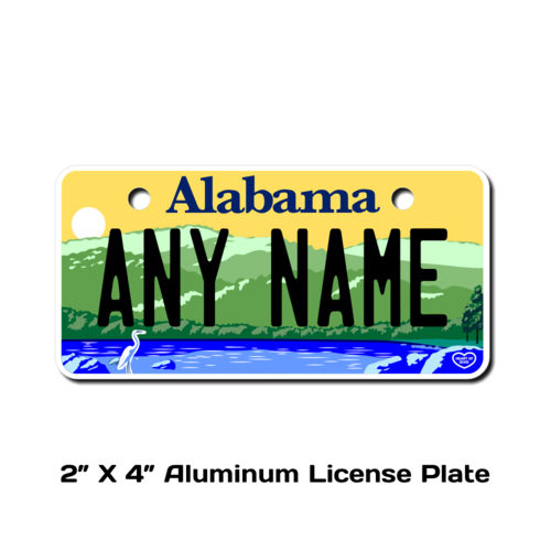 Personalized Alabama 2 X 4 License Plate 
