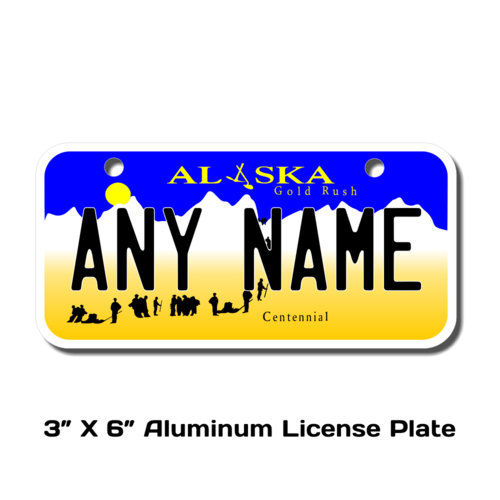 Personalized Alaska 3 X 6 License Plate