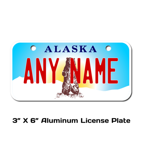 Personalized Alaska 3 X 6 License Plate