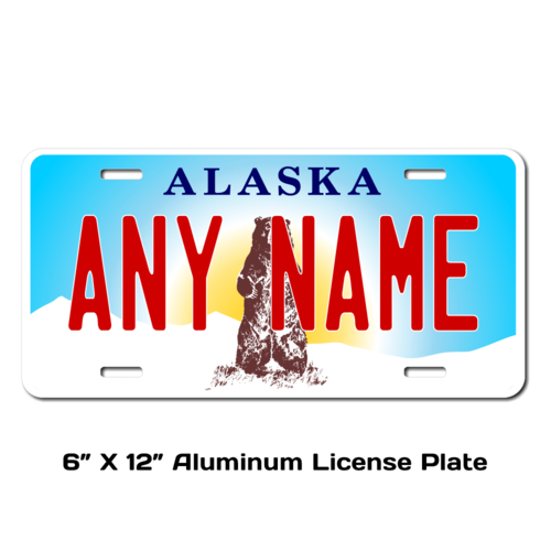 Personalized Alaska 6 X 12 License Plate  
