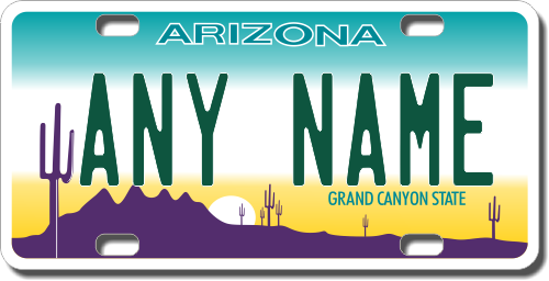Arizona Personalized Plates >> Personalized Arizona License Plate For Bicycles Kid S Bikes Carts Cars Or Trucks Arizona Personalized Plates >> Personalized Arizona License Plate For Bicycles Kid S Bikes Carts Cars Or Trucks