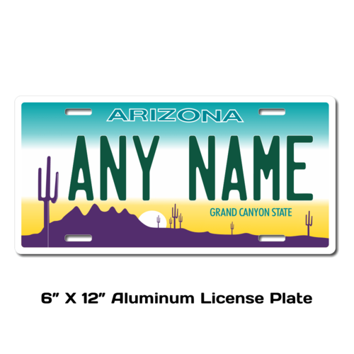 Personalized Arizona 6 X 12 License Plate   
