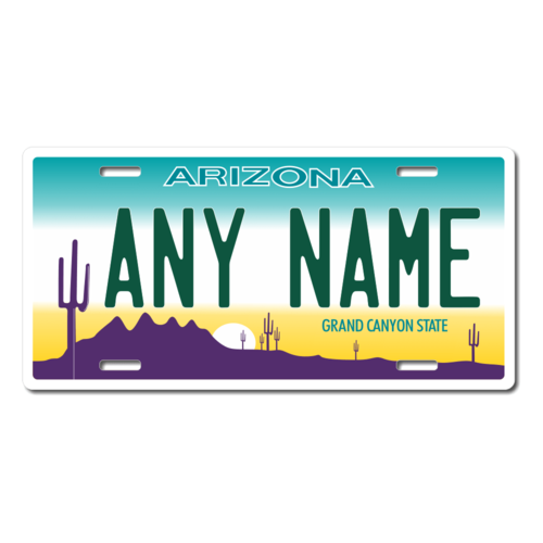 Personalized Arizona License Plate for Bicycles, Kid's Bikes, Carts, Cars or Trucks