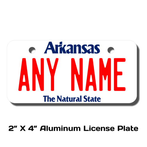 Personalized Arkansas 2 X 4 License Plate