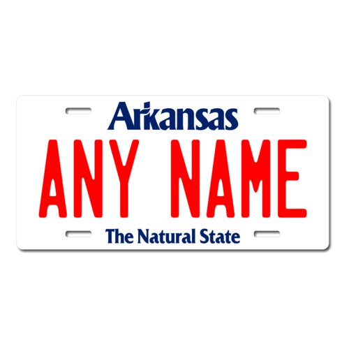 Personalized Arkansas License Plate for Bicycles, Kid's Bikes, Carts, Cars or Trucks