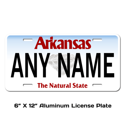Personalized Arkansas 6 X 12 License Plate  