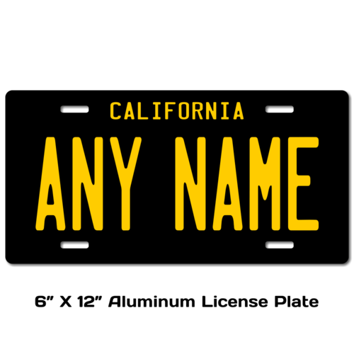 Personalized California 6 X 12 License Plate    