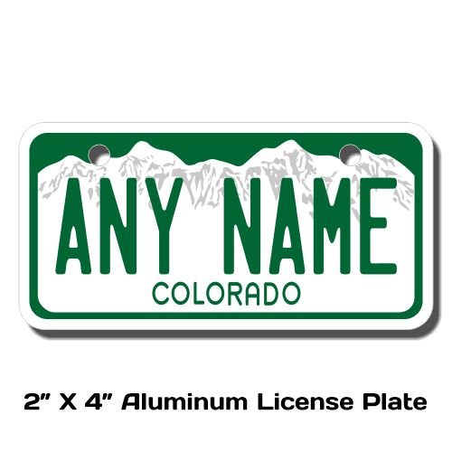 Personalized Colorado 2 X 4 License Plate 