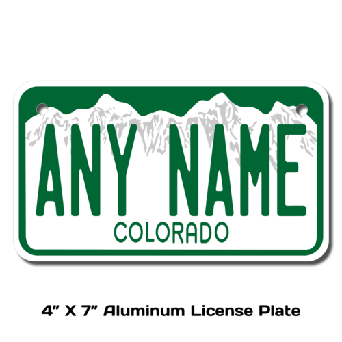 Personalized Colorado 4 X 7 License Plate