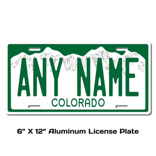 Personalized Colorado 6 X 12 License Plate      