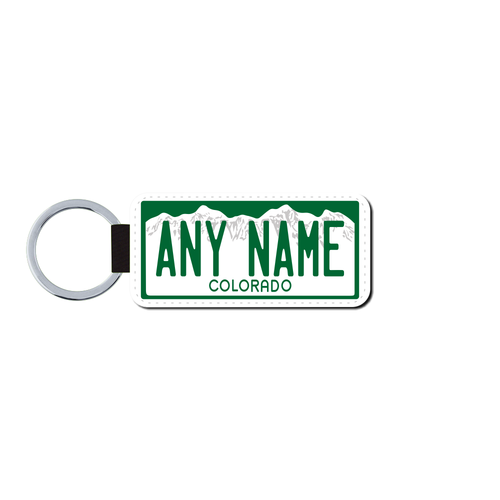 Personalized California 1.5 X 3 Key Ring License Plate 