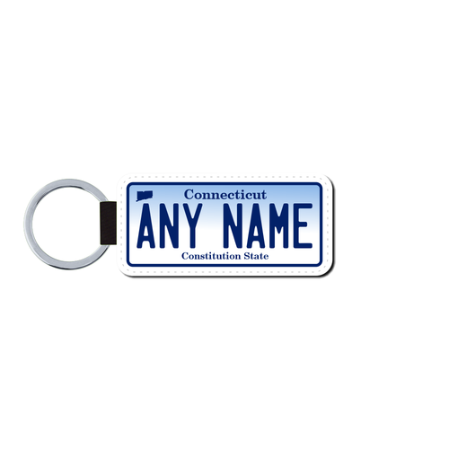Personalized Connecticut 1.5 X 3 Key Ring License Plate