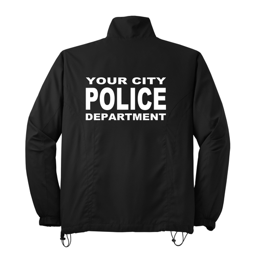 Custom Imprinted Law Enforcement Raid Jacket Printed Front and Back Any Department