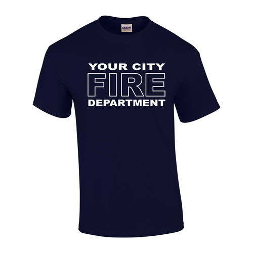 Custom Firefighter / EMS Work T-Shirt / Any Department Free Shipping  (FIRETEE1-DTG)