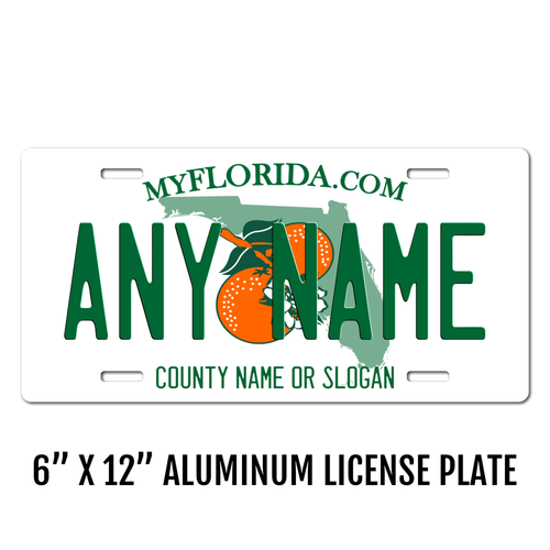 Personalized Florida 6 X 12 License Plate  