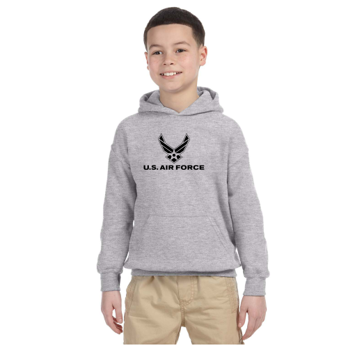 Youth US Air Force Grey Hooded Sweatshirt - Free Shipping
