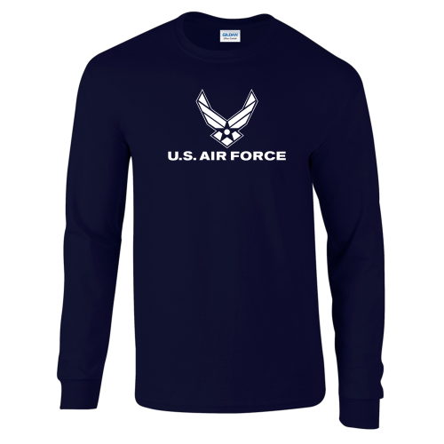 US Air Force Navy Blue Long Sleeve T-Shirt - Free Shipping