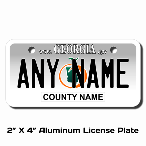 Personalized Georgia 2 X 4 License Plate 