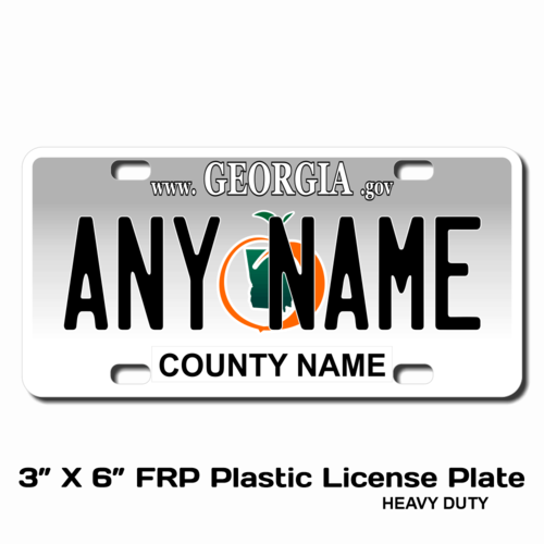 Personalized California 3 X 6 Plastic License Plate 