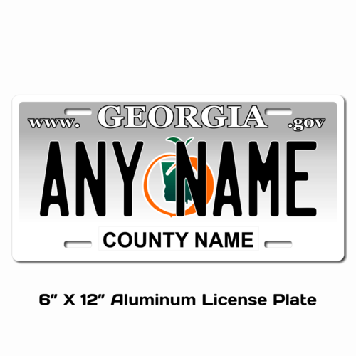 Personalized Georgia 6 X 12 License Plate    