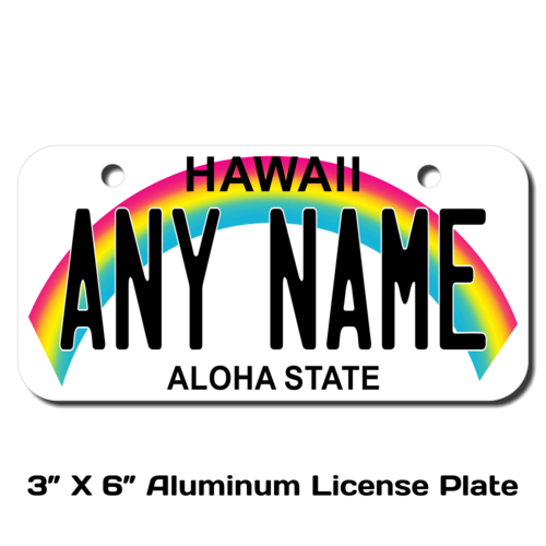 Personalized Hawaii 3 X 6 License Plate 