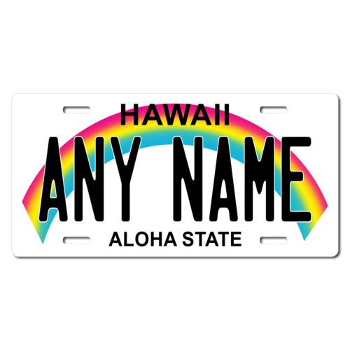 Custom License Plate Hawaiian Hibiscus Flower Aloha Car Auto Tag Sign 6" X 12" 