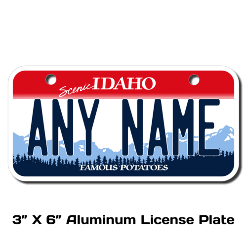 Personalized Idaho 3 X 6 License Plate  
