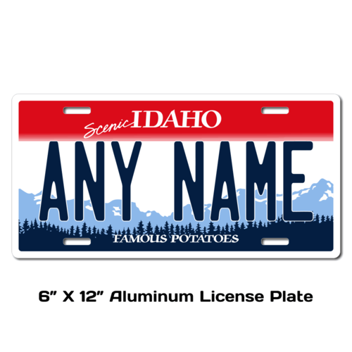 Personalized Idaho 6 X 12 License Plate   