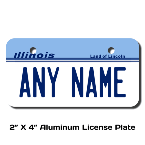 Personalized Illinois 2 X 4 License Plate 