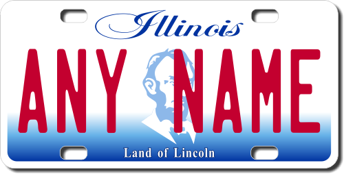 Sizes for Kids Bikes TEAMLOGO Personalized Illinois License Plate Cart Key Rings Version 2 Trucks Cars