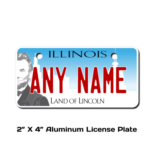 Personalized Illinois 2 X 4 License Plate 