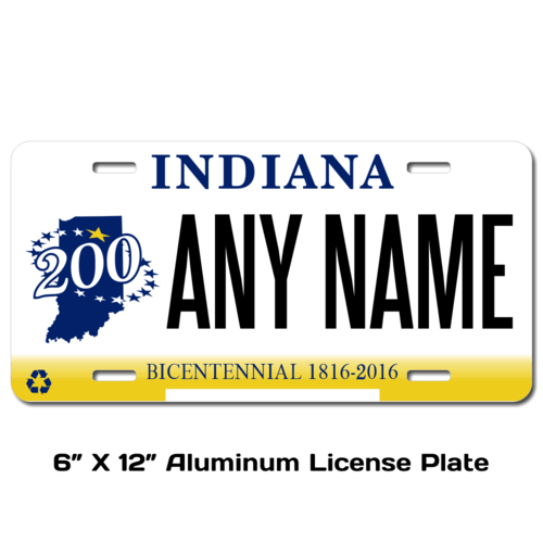 Personalized Indiana 6 X 12 License Plate    