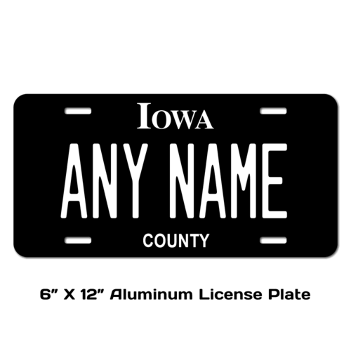 Personalized Iowa 6 X 12 License Plate  