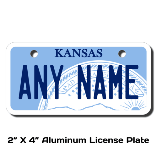 Personalized Kansas 2 X 4 License Plate  