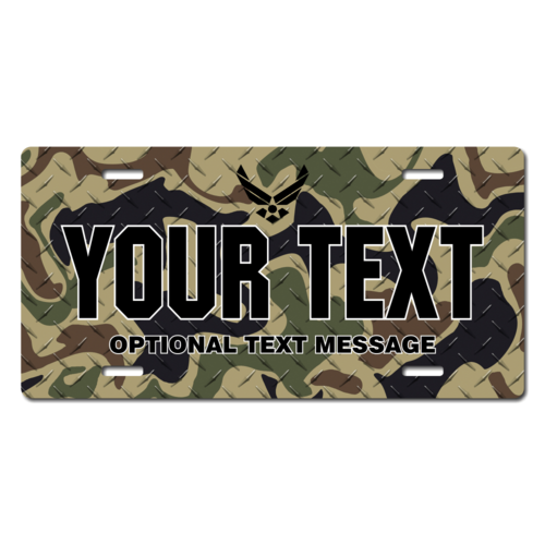 Camo background bicycle add your name bike plate 