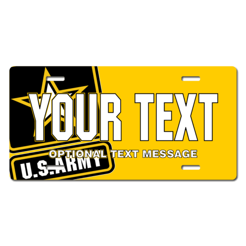 Personalized U.S. Army License Plate for Bicycles, Kid's Bikes, Carts, Cars or Trucks