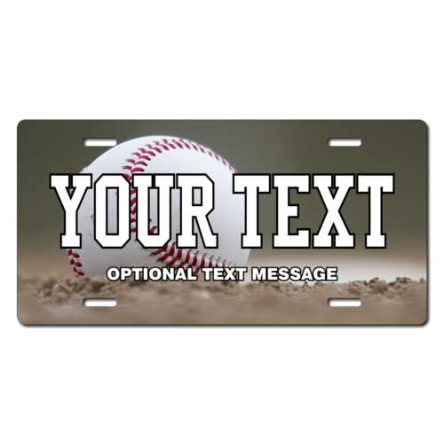  Personalized Baseball License Plate for Bicycles, Kid's Bikes, Carts, Cars or Trucks