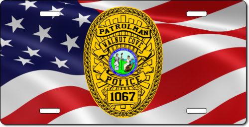 Custom American Flag Law Enforcement License Plate (PLP003)