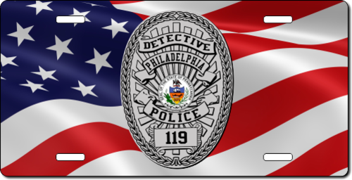 Custom American Flag Law Enforcement License Plate (PLP004)
