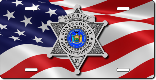 Custom American Flag Law Enforcement License Plate PLP010