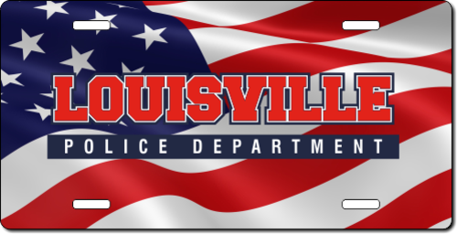 Police Department Customized Patriotic License Plate