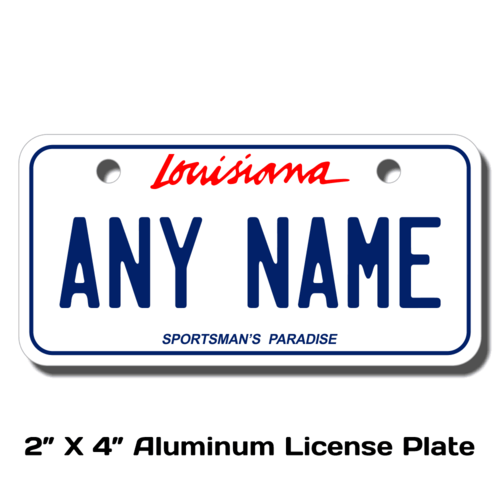 Personalized Louisiana 2 X 4 License Plate 