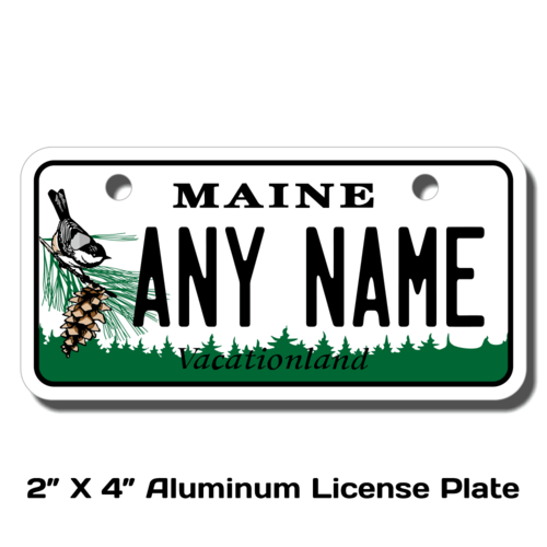 Personalized Maine 2 X 4 License Plate 